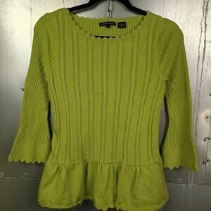 Jeanna Pierre Vintage Y2K Cottage Fairy Ribbed Sweater Small Flared Bell Womens